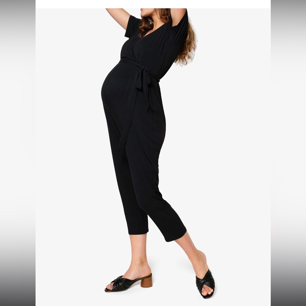 Ingrid & Isabel EveryWear Short Sleeve Jumpsuit